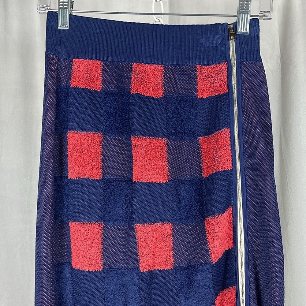 rag & bone Ridley Blue/Pink Checkered Skirt. - Picture 7 of 11